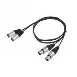 CABO DUPLO XLR MACHO FEMEA 1.5MT BST PRO