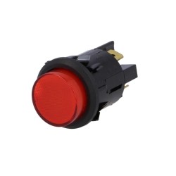 INTERRUPTOR REDONDO ON-OFF DPST-NO COM LUZ VERMELHA