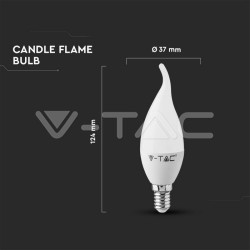 LAMPADA CHAMA LED 5.5W E14 6400K