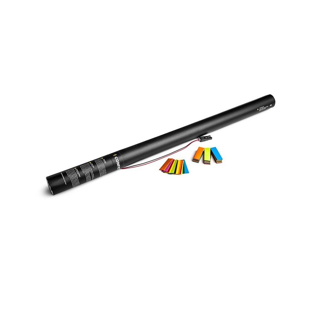 CANHAO ELETRICO 80CM CONFETIS PAPEL RETANGULAR SEDA MULTICOR