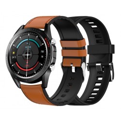 SMARTWATCH ELEGANCE PRETO + PELE CASTANHO DCU