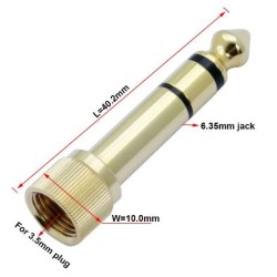 JACK ADAPTADOR ROSCADO 3.5-6.35mm PARA SENNHEISER HD-25