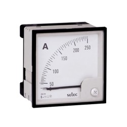 AMPERIMETRO ANALOGICO AC 0-1.6KA 72X72X68mm