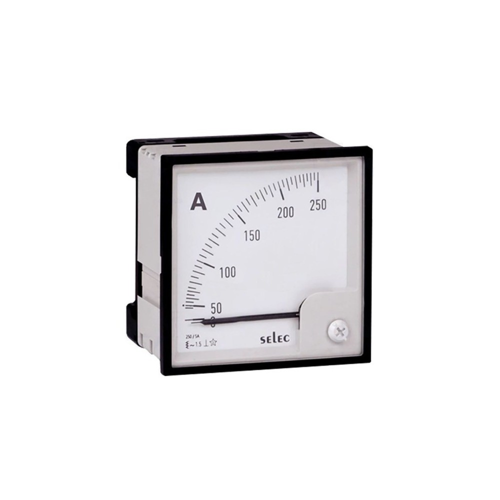 AMPERIMETRO ANALOGICO AC 0-1.6KA 72X72X68mm