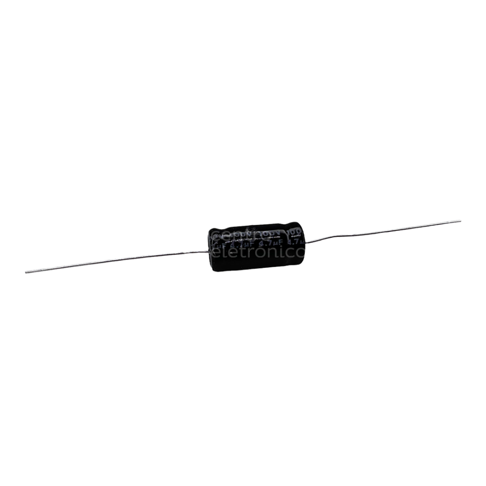 CONDENSADOR ELETROLÍTICO 4.7uF HORIZONTAL100V NAO POLARIZADO