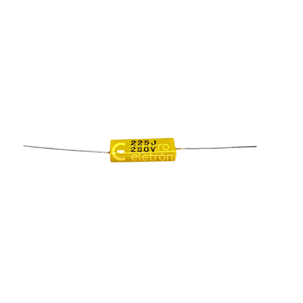 CONDENSADOR POLIESTER 2.2uF HORIZONTAL 250V NAO POLARIZADO