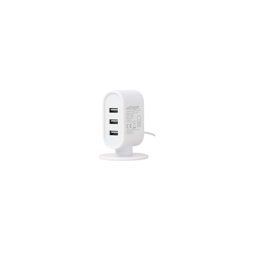 CARREGADOR DESKTOP 3xUSB 3.1A BRANCO