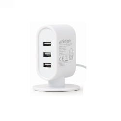 CARREGADOR DESKTOP 3xUSB 3.1A BRANCO