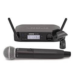 SHURE GLXD24/SM58 SISTEMA WIRELESS+MICROFONE DE MAO 2.4GHZ