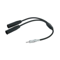 ADAPTADOR DE ANTENA DIN MACHO PARA 2 DIN FEMEA COM CABO