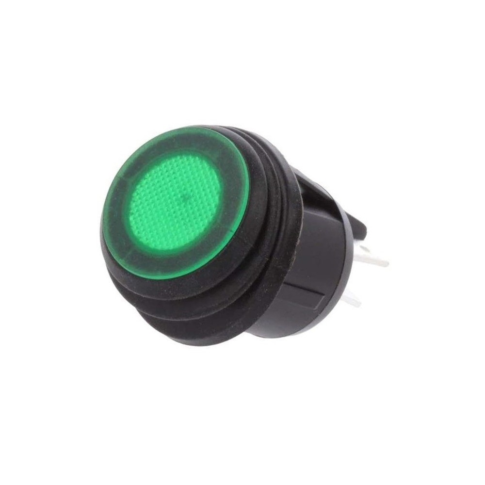 INTERRUPTOR SPST OFF-ON 20A 12VDC IP65 VERDE