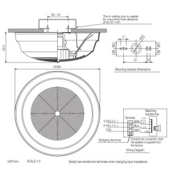 TOA PC-2668 COLUNA INSTALAÇÃO SALIENTE  12CM 6W