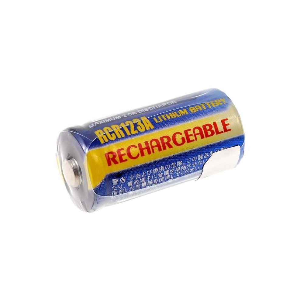BATERIA LITIO RECARREGAVEL RCR123A 3V 500mAH