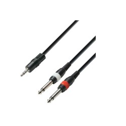 EXTENSAO JACK 3.5 STEREO  / 2xJACK 6.3 MONO 1MT