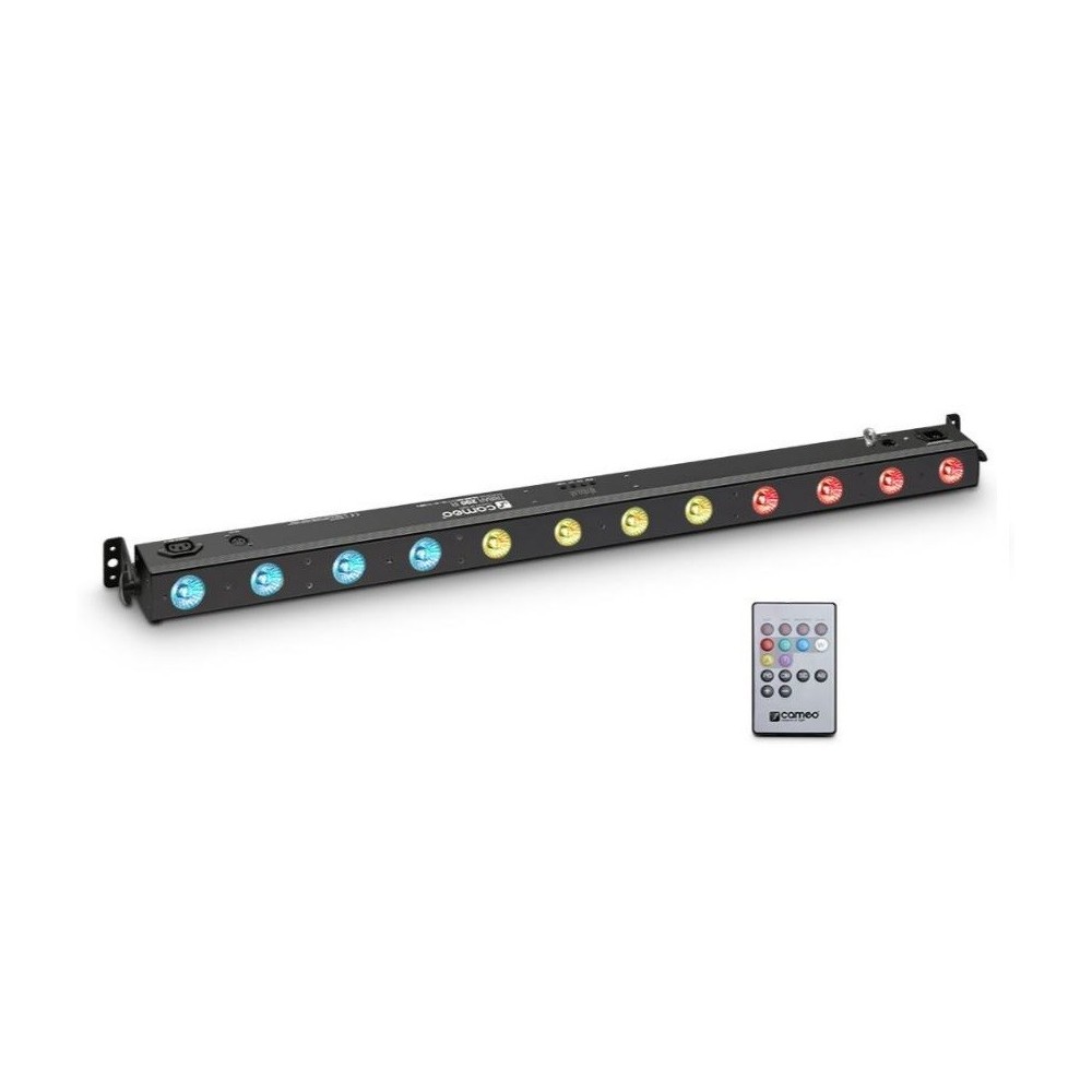 BARRA LEDS RGB 12X3W COM COMANDO CAMEO
