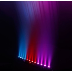 BARRA LEDS RGB 12X3W COM COMANDO CAMEO