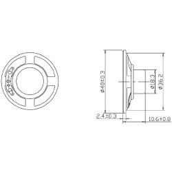 ALTIFALANTE MINIATURA 0.3W 8OHM 40mm