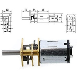 MICROMOTOR REDUTOR 3-6VDC 1000RPM 1:100