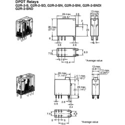 RELE ELETROMAGNETICO DPDT 24V 5A