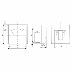 AMPERIMETRO ANALOGICO 30 ADC