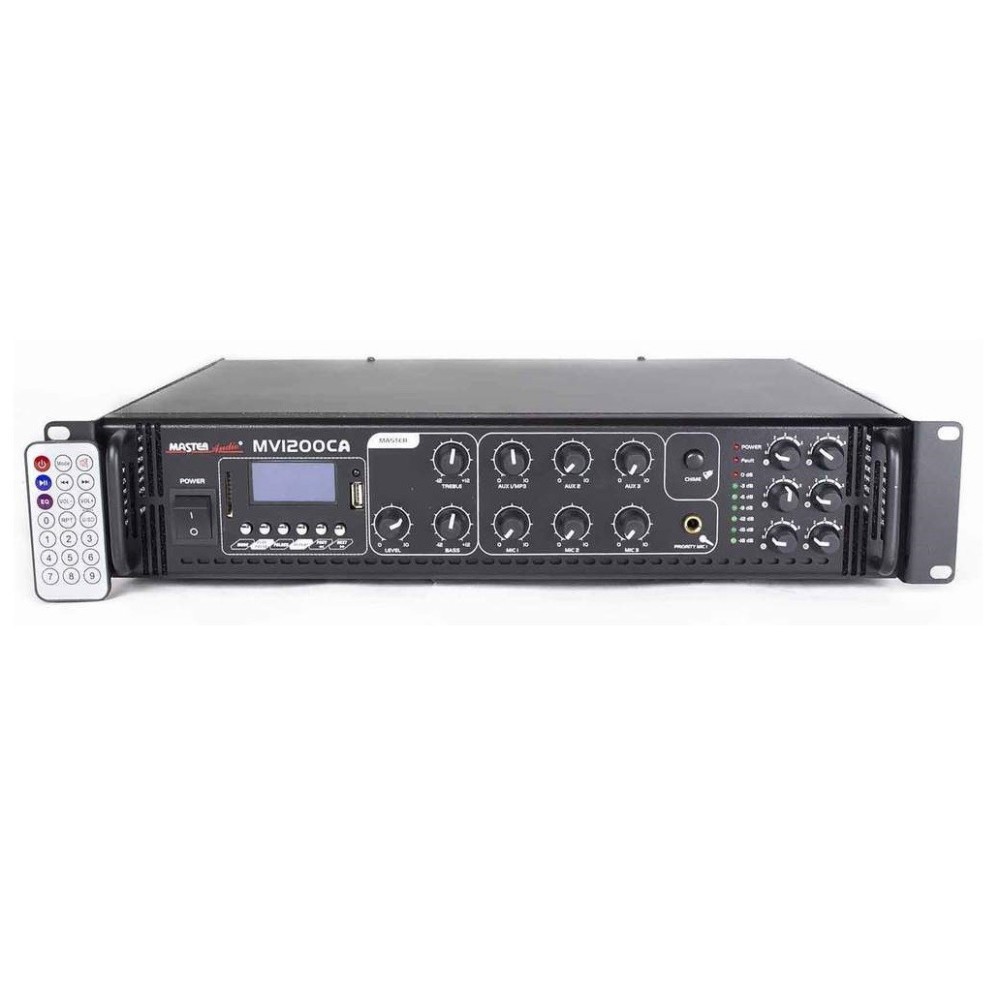 MASTER AUDIO MV1200CA-BT AMPLIFICADOR USB BT 4OHM 100V 120W