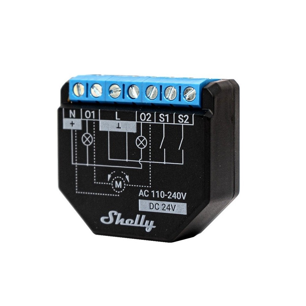 RELÉ INTELIGENTE WIFI SHELLY PLUS 2PM