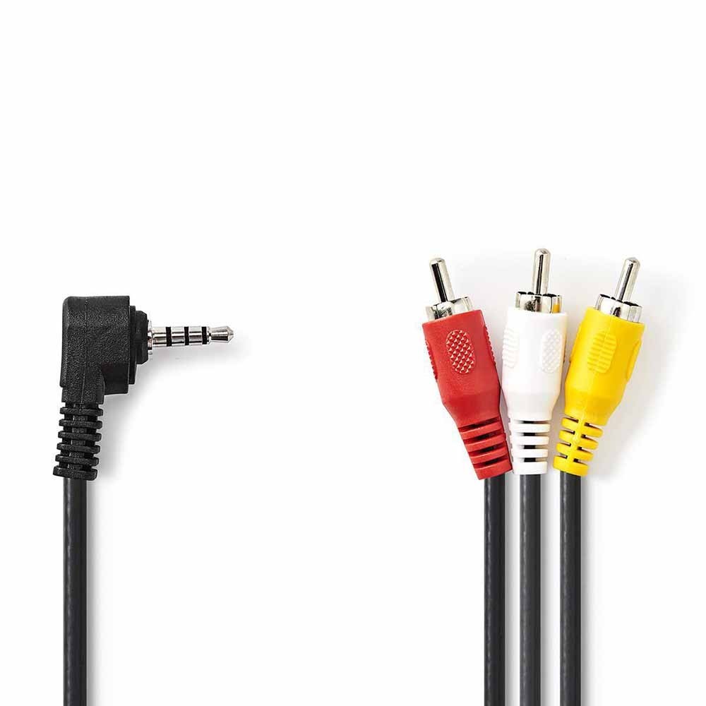 CABO JACK 3.5 MACHO / 3xRCA MACHO 1MT