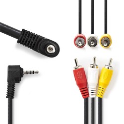 CABO JACK 3.5 MACHO / 3xRCA MACHO 1MT