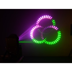 SCANNER LED 100W COM PRISMA E FOCO MOTORIZADO EUROLITE
