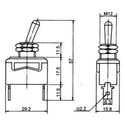 INTERRUPTOR 2 POSIÇOES OFF-ON COM PARAFUSOS M3