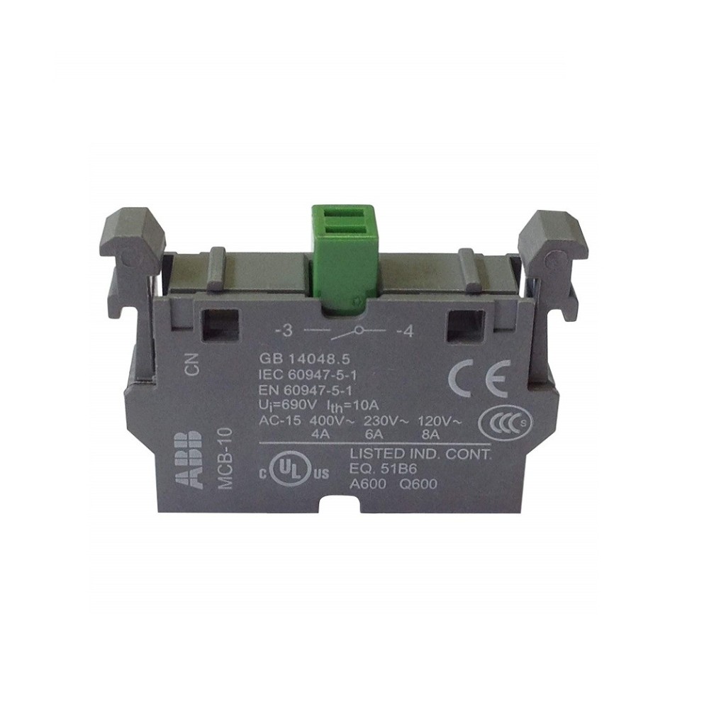 BLOCO CONTACTOS NA 6A/240VAC 5A/24VDC 22mm