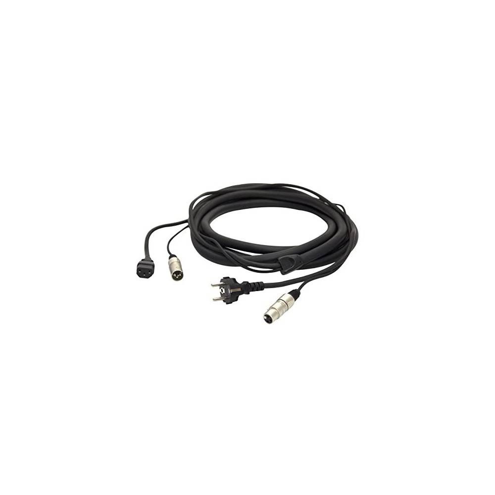 CABO HIBRIDO SCHUKO--C14 +AES/DMX XLR PROEL 5M