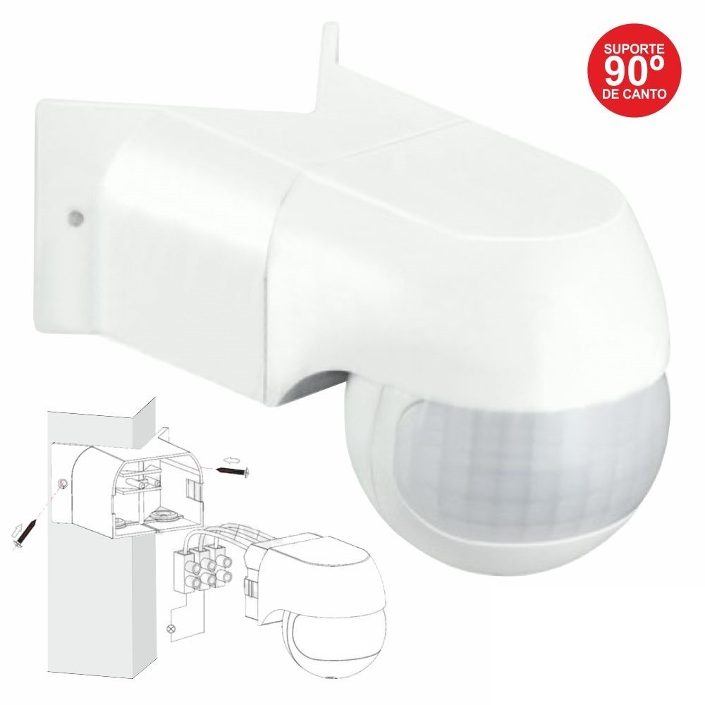 DETETOR / SENSOR MOVIMENTOS PIR IP44
