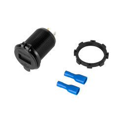 TOMADA 2 x USB QUICK CHARGE COM VOLTIMETRO DIGITAL
