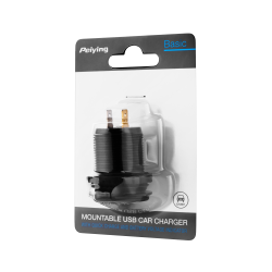 TOMADA 2 x USB QUICK CHARGE COM VOLTIMETRO DIGITAL