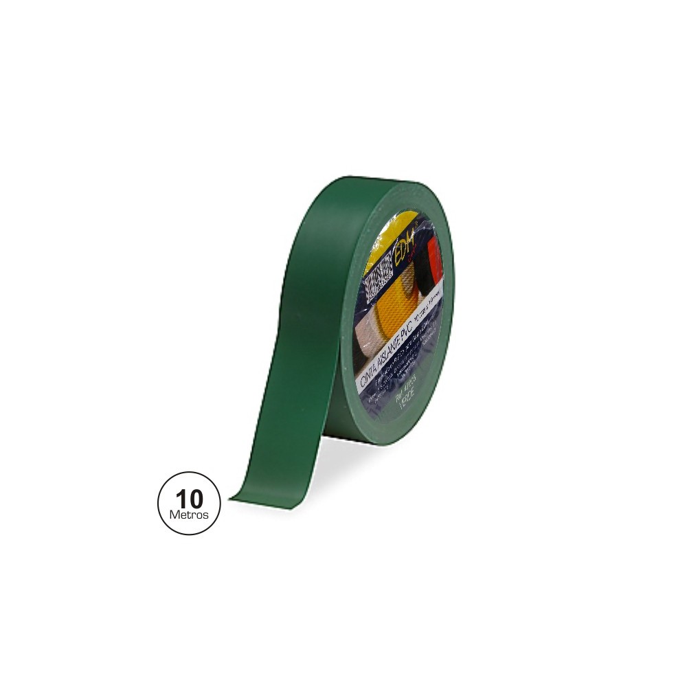 FITA ISOLADORA ROLO 10M X 19MM VERDE