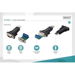 ADAPTADOR USB-RS485 / SUB-D 9p / USB-A 2.0