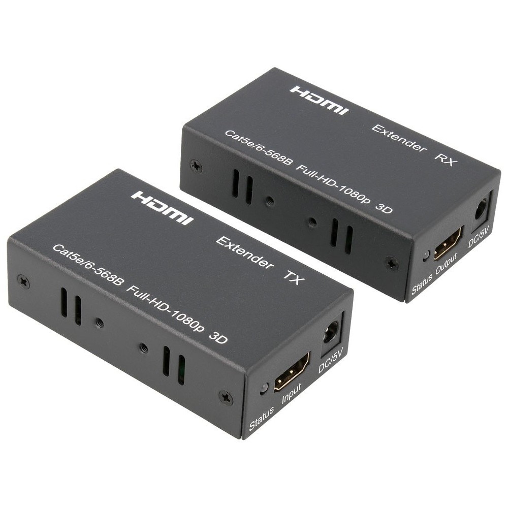 RECEPTOR E TRANSMISSOR HDMI VIA RJ45 60MT