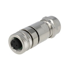 FICHA M12 4 PINOS FEMEA IP65