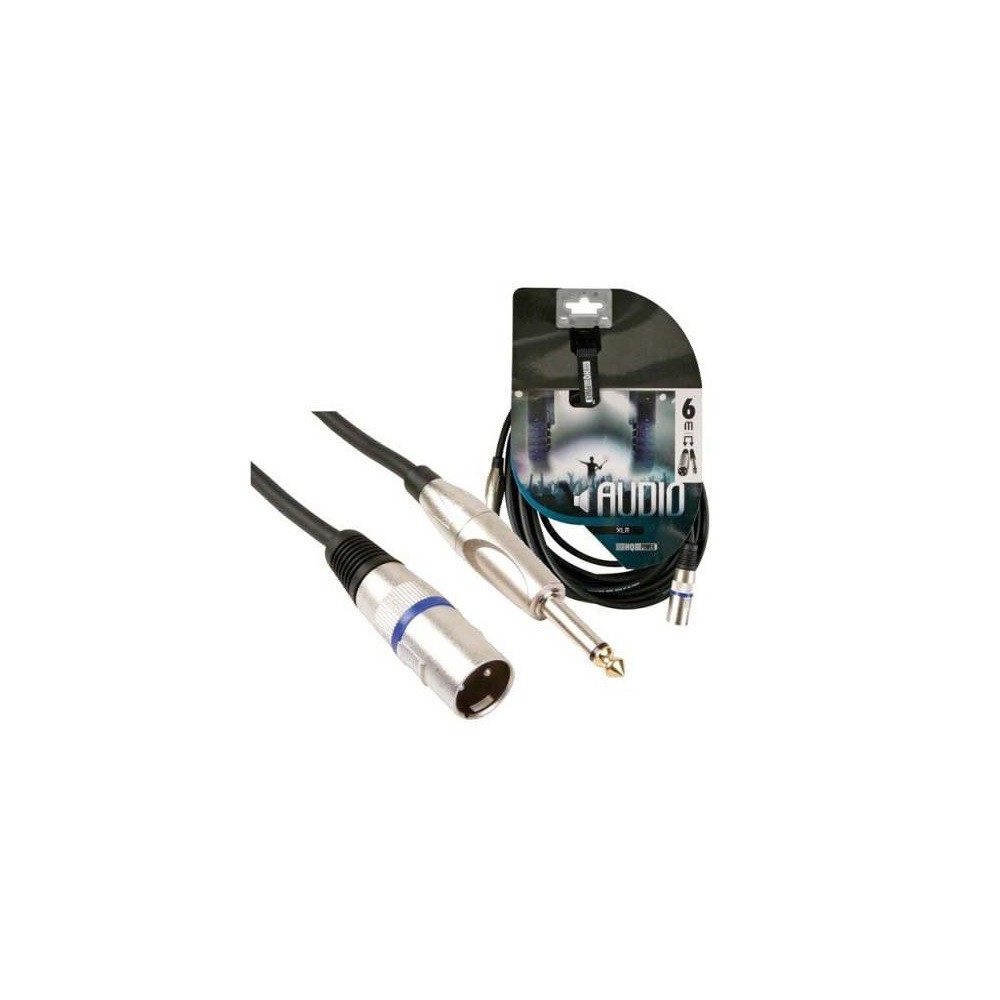 CABO XLR MACHO / JACK 6.3 MACHO MONO 6MTS