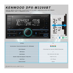 KENWOOD DPX-M3200BT AUTO RADIO 2 DIN MULTIMEDIA E BLUETOOTH