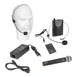 COLUNA PORTATIL AMPLIFICADA 12" 700W USB + 2 MICROFONES UHF