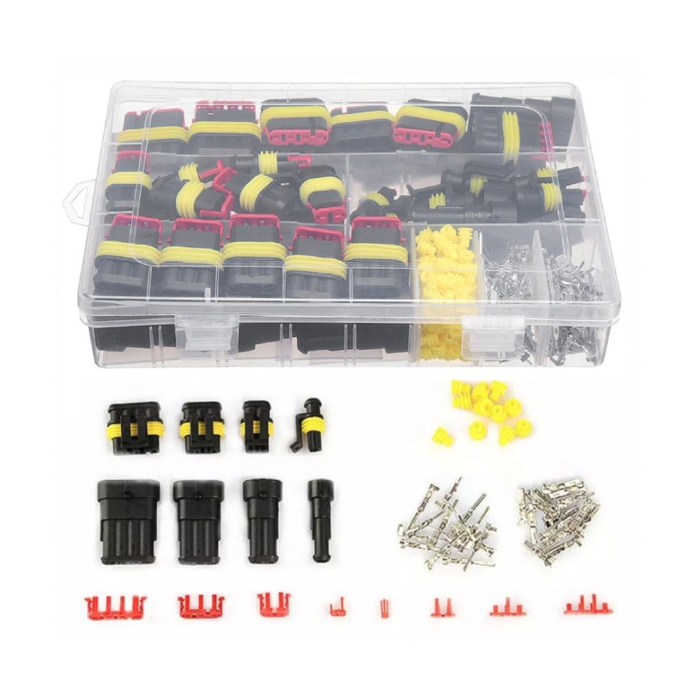 KIT 352 FICHAS SUPERSEAL 1/ 2/ 3/ 4P COM TERMINAIS IP67