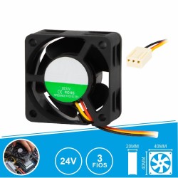 VENTILADOR 24VDC 3 FIOS 40X40X20mm