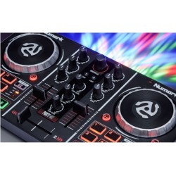 NUMARK PARTY MIX LIVE CONTROLADOR COM COLUNAS E LUZES LED