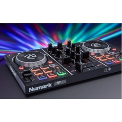 NUMARK PARTY MIX LIVE CONTROLADOR COM COLUNAS E LUZES LED
