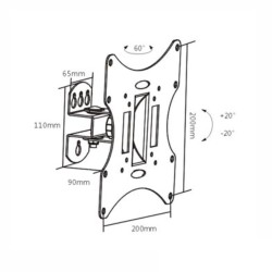 SUPORTE LCD 23"-42" 30KG VELLEMAN