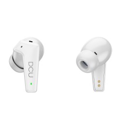 AURICULARES BLUETOOTH BRANCOS COM CANCELAMENTO RUIDO DCU