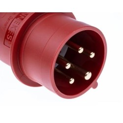 FICHA MACHO TRIFASICA 3P + T + N 400V 32A