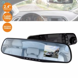 CAMERA VIGILANCIA FHD PARA AUTOMOVEL 2.4" ESPELHO RETROVISOR